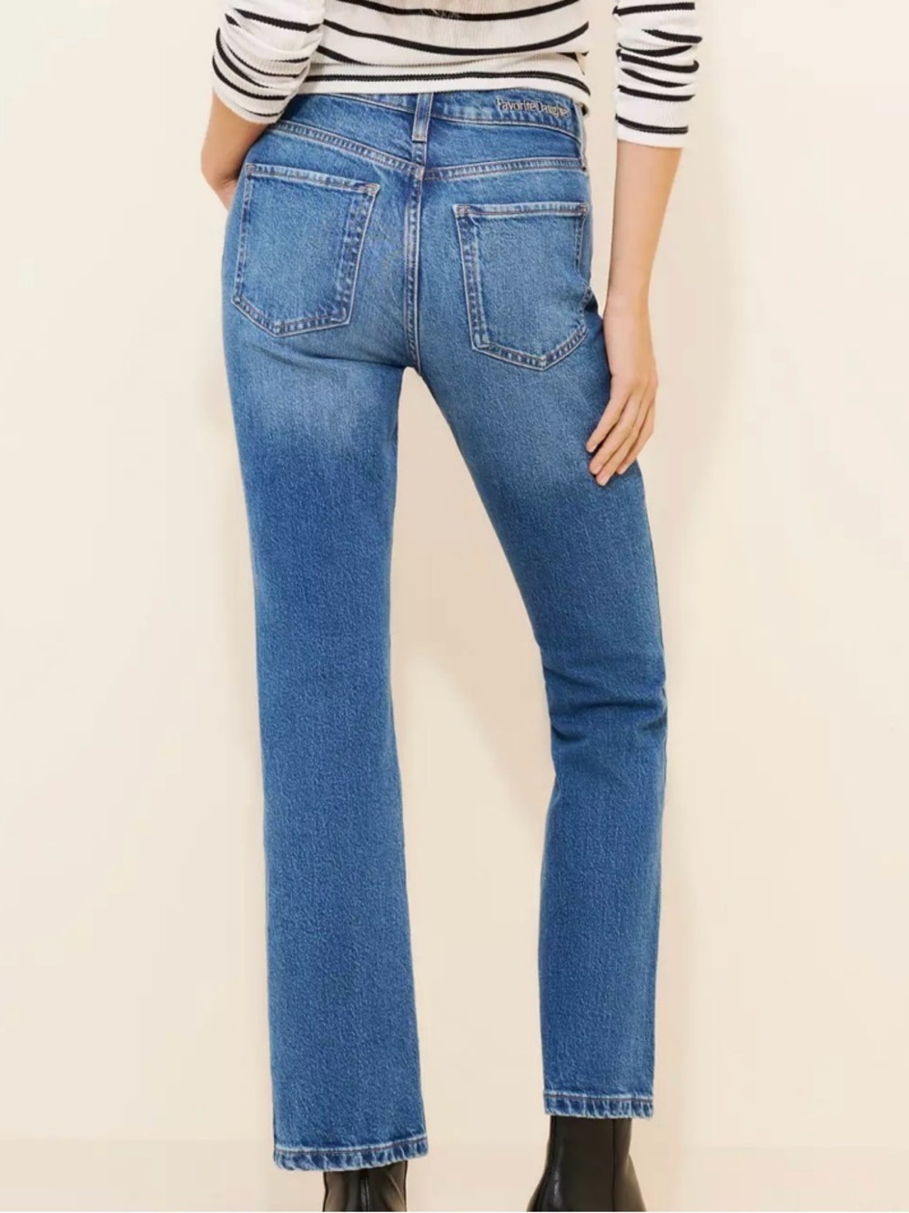 Favorite Daughter The Morgan Shortie Beacon Bootcut Jeans Women’s Size 28 - Picture 2 of 16
